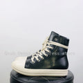 Women Casual Canvas Pu Shoes Luxury Trainers Lace Up Men Sneakers Zip High-TOP Hip Hop Autumn Flats Black Boots