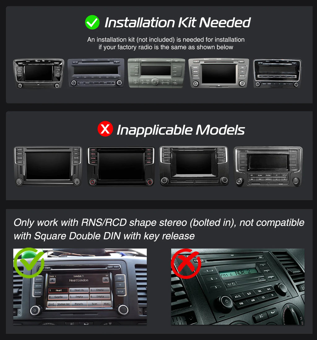9" Android 14 4G+64G Wireless Carplay Car Stereo GPS NAVI WIFI RDS FM BT EQ for VW Golf 5 6 Passat Polo Touran Tiguan Caddy EOS
