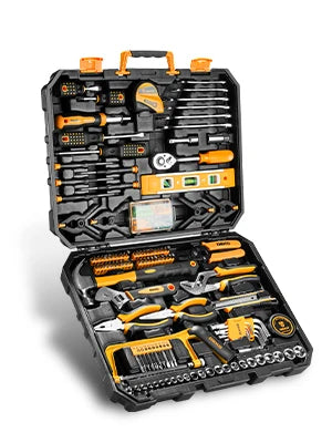 DEKO 228Pieces Socket Wrench Auto Repair Tool Combination Package Mixed Tool Set Hand Tool Kit with Plastic Toolbox Storage Case