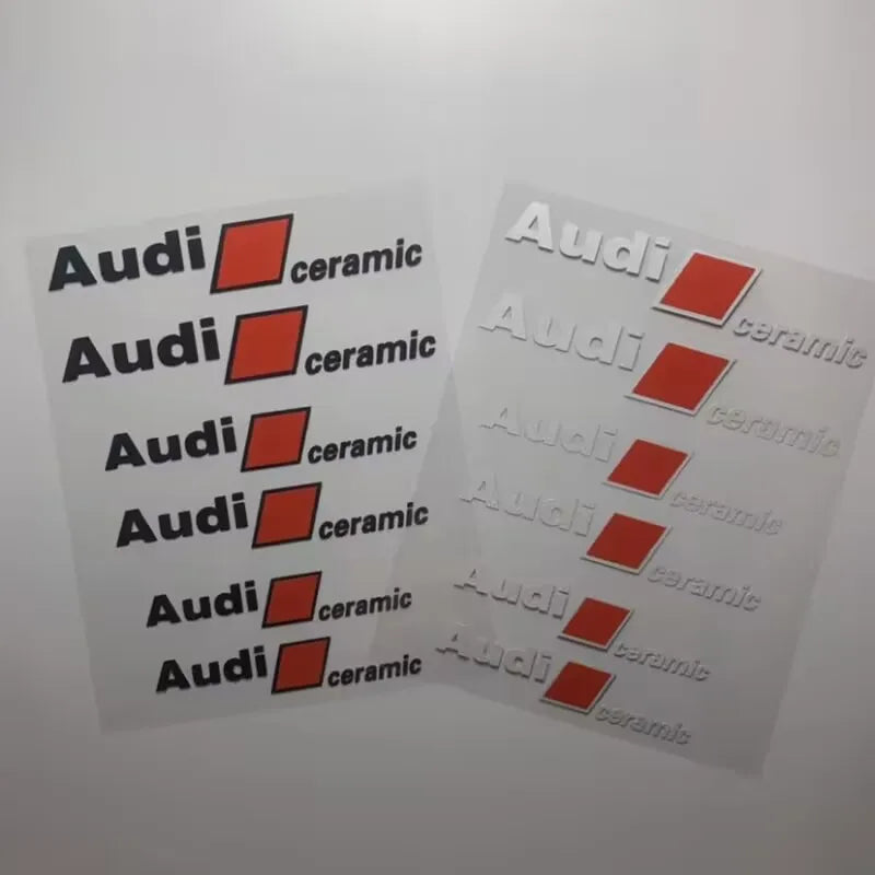 6PCS High Temperature Resistant Brake Modification Sticker For Audi S3 S4 S5 S6 S7 S8 S RS A3 A4 B8 8P 8V A6 C7 A5 Q5 B7 B6