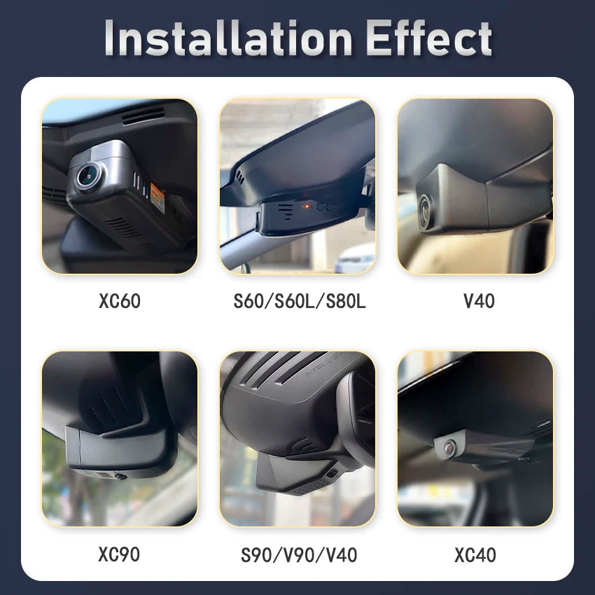HD 4K 2160P Dash Cam Camera Car DVR Video Recorder For VOLVO XC40 XC60 XC70 XC90 V40 V60 V90 S60 S90 S80 S80L C40 for Polestar 2