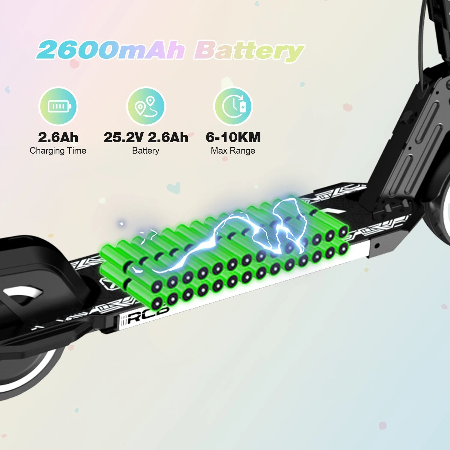 RCB R12 6-12 year old child electric scooting Lights RGB Non-zero start Double brake LCD screen 3-speed foldable