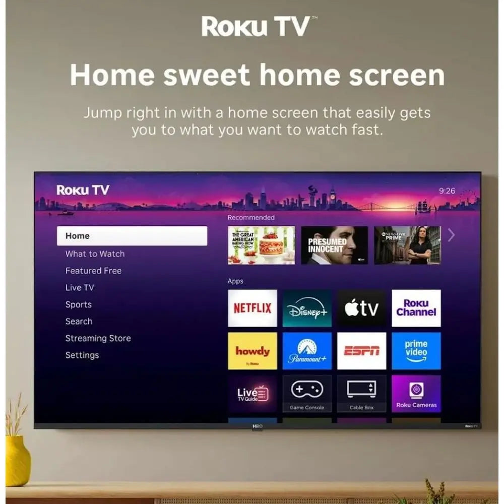 Téléviseur intelligent Hiro 40" 1080p Full HD avec son Dolby Audio pour le streaming, rétroéclairage LED Direct Lit, avec Wi-Fi, Bluetooth, 3 ports HDMI - H40C3C