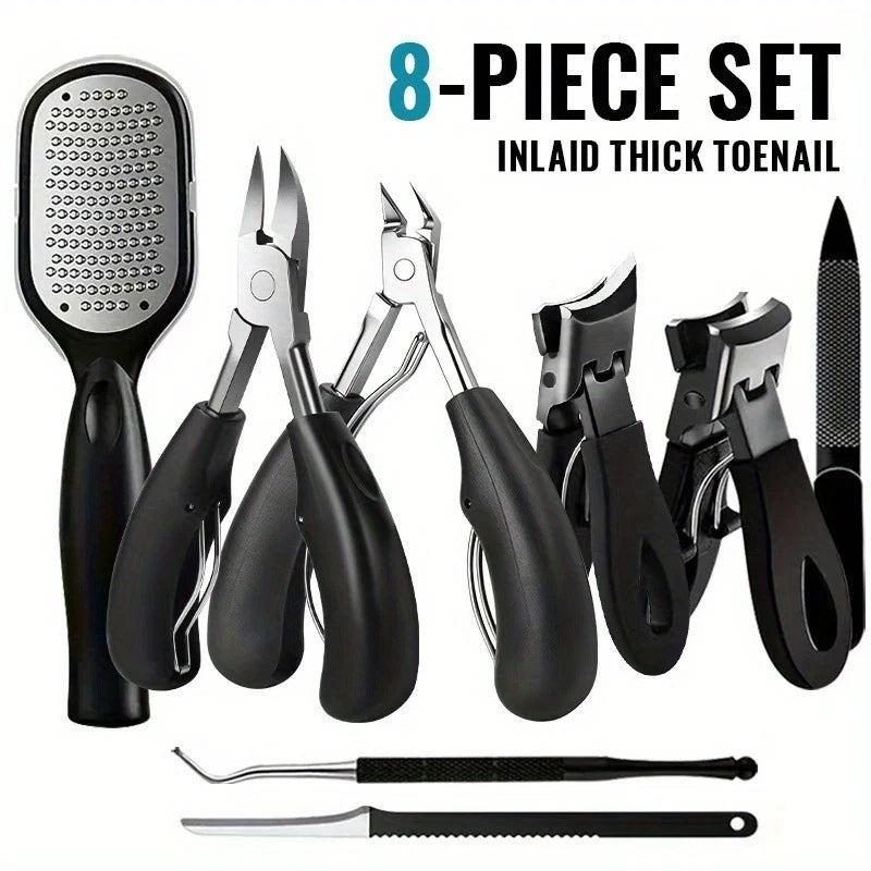 Foot Care Tool Set, Anti-Splash Nail Clipper & Pumice Stone, Dead Skin Callus Remover Pedicure Scraper For Household Foot Beauty