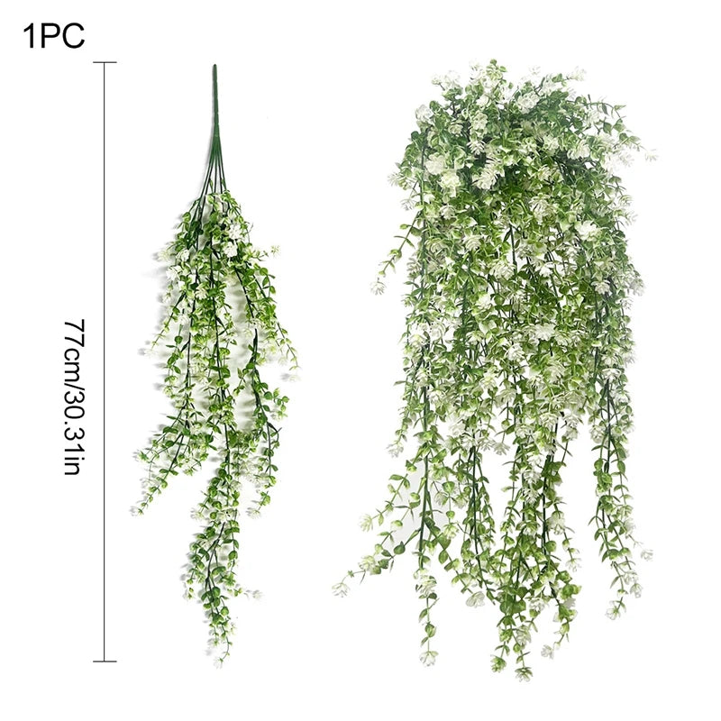 Artificial Plants and Flowers Artificial Hanging Flower UV Resistant Garden Yard Balcony Fake Plant Wedding Party Outdoor Decor
