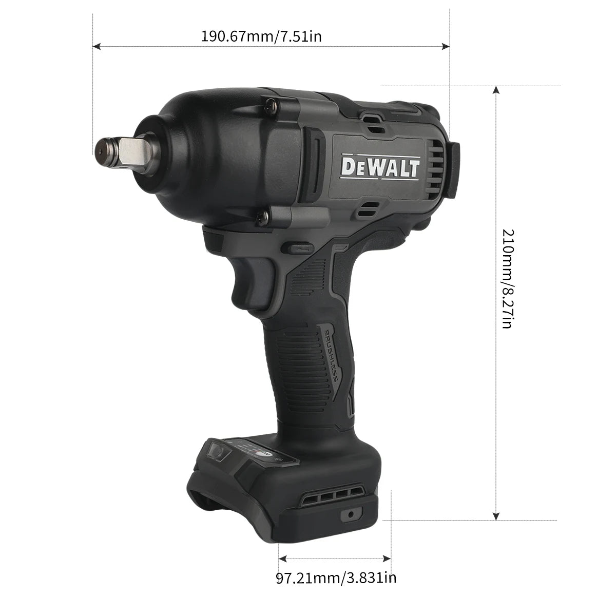 DeWalt DCF99M High Torque Brushless 20V Electric Impact Wrench Powered Electric Durable for Professiona Naked Tool