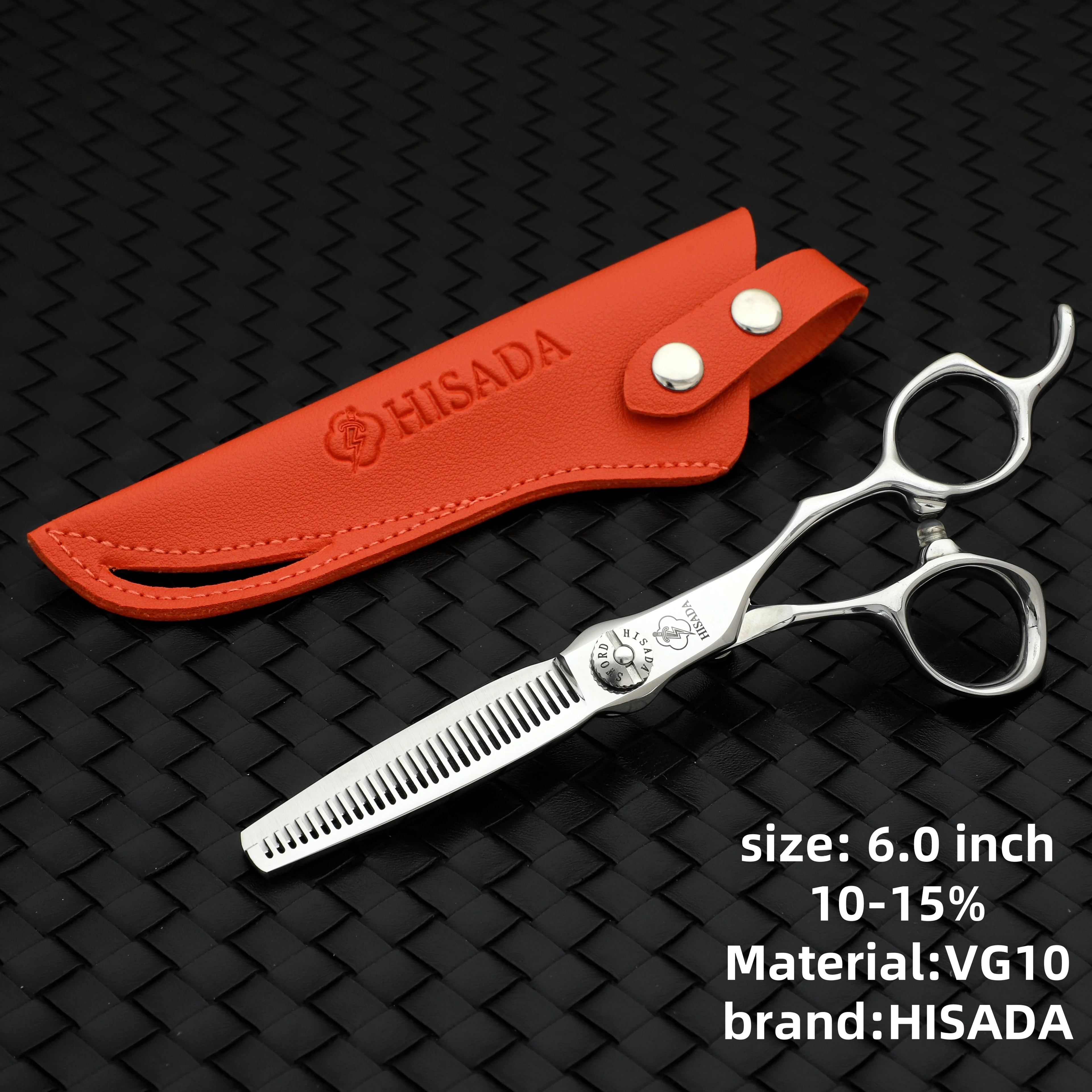 HISADA Hairdressing Scissors Professional Barber Scissors 6.0 Inch Scissors VG10 Material Professional Barber Scissors