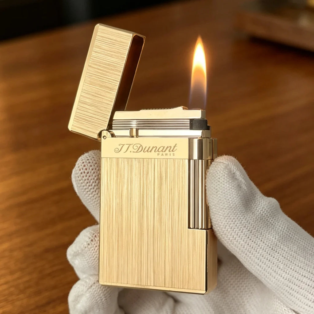 Vintage Brass Lighter with Crisp Ping Sound, Engravable, Perfect Gift for Men, Birthday & Anniversary