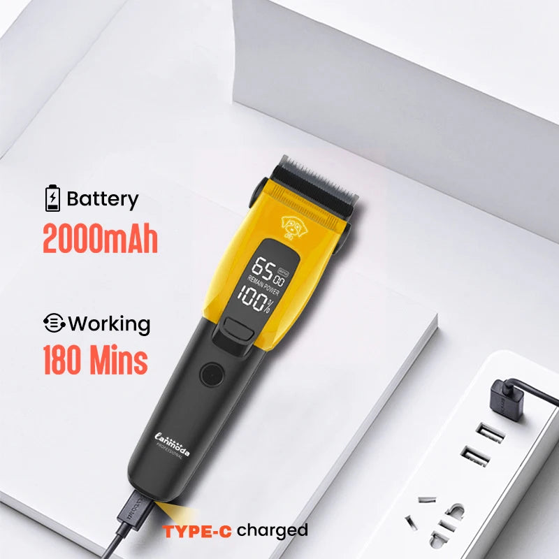 Pet Clipper Professional Dog Hair Trimmer Cat Grooming Shaver Type-C Charged Electric Puppy Cutting Machine for Small Big animal