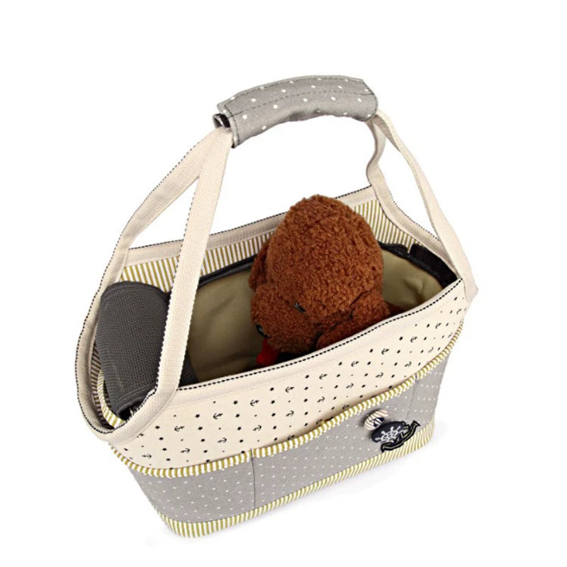 Luxury Designer Pet Carrier Navy style Dog Carry Bag for Small Breeds Stylish Cat Chihuahua French Bulldog Pomeranian Accessory