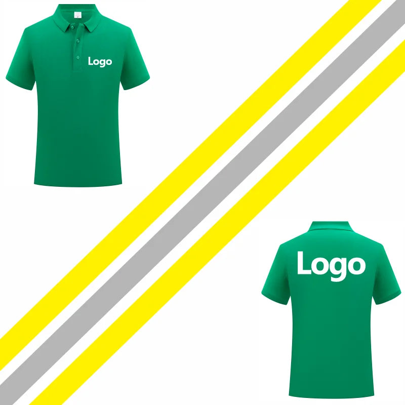 High-Quality 100% Cotton Polo Shirt Custom Logo Print Personal Design Tops Embroidery Summer Men And Women Clothing S-4XL