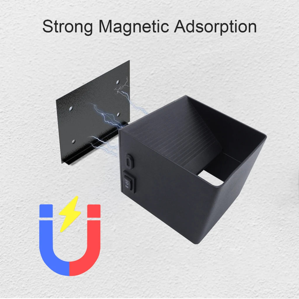 Applique murale LED rechargeable USB avec aspiration magnétique et détecteur de mouvement