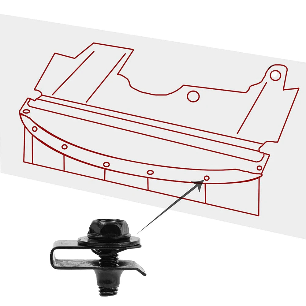 Car Body Bolts U Type Nut Clips M6 Automobile Bumper Fender Rivet Engine Cover Undertray Splash Shield Guard Liner Screws Clips