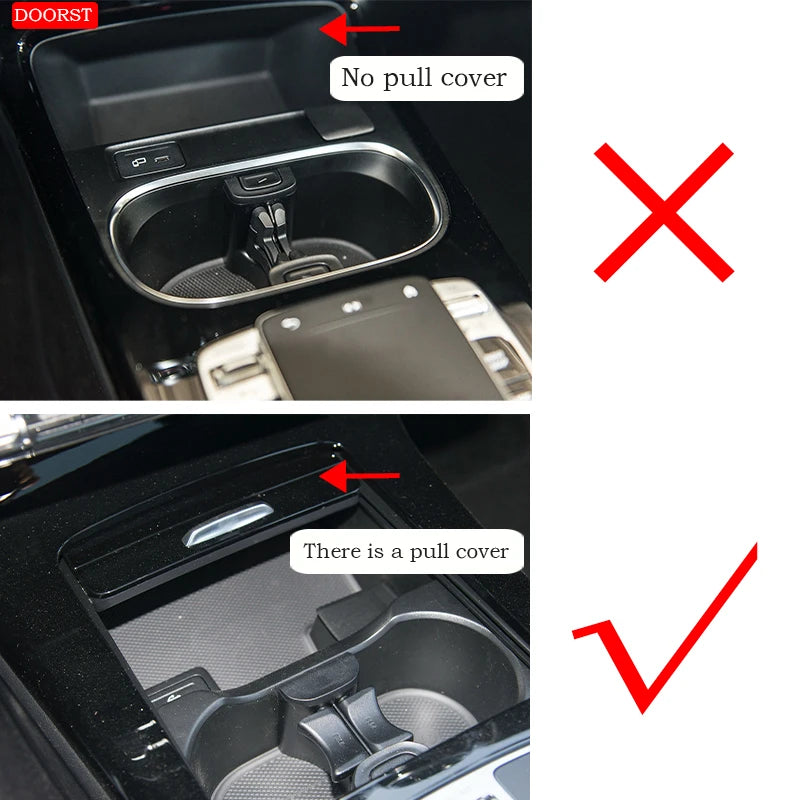 Car Center Console Leather Style Panel Cover Trim Panel Frame Interior Acccessories For Mercedes Benz A CLA Class W177 C118 AMG