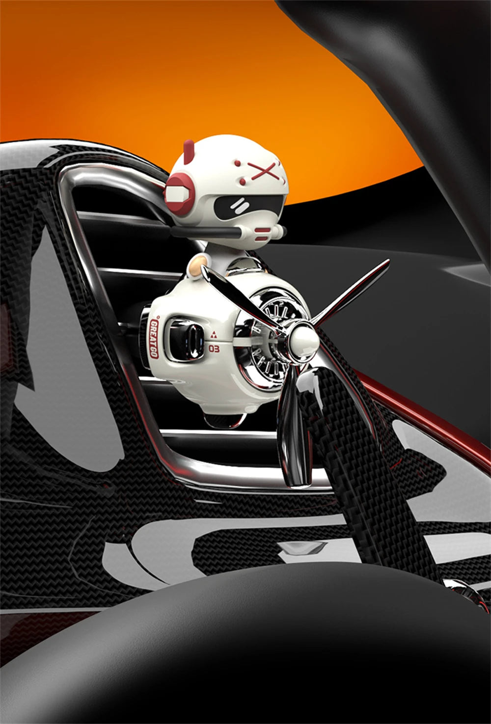 Bear Car Air Fresheners Vehicle Blower Helicopter Flavoring Diffuser Car Deodorant Air Vent Decoration Interior Car Perfume