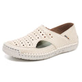 Unisex Sandals Hand Sewn Leather Hollow Out Outdoor Casual Shoes Comfortable Soft Summer Fashion Street Walking Shoes Women