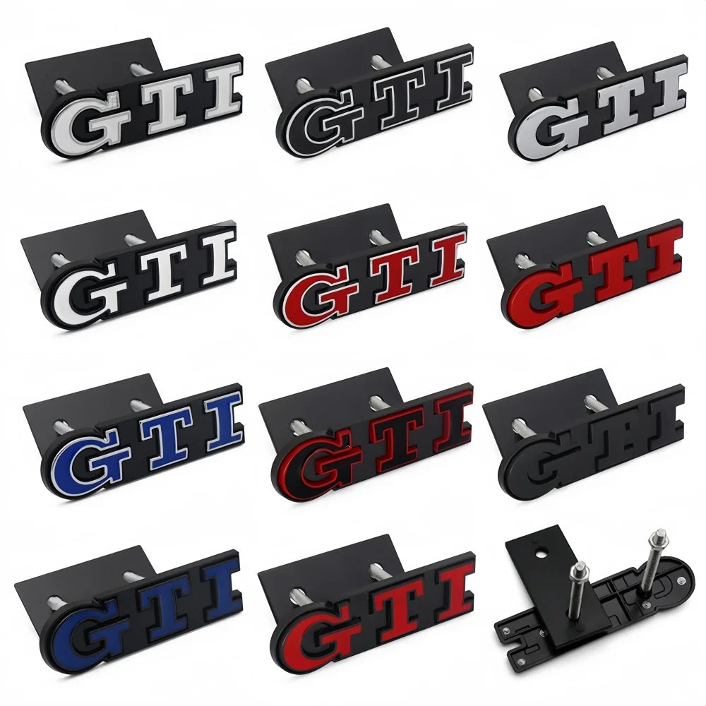 3D Metal Car Grille Sticker GTI Emblem For Volkswagen Golf 5 Polo Golf 7 5 6 Mk6 7 R 7 Gtd Mk7 Mk4 Mk5 GTI Car Stickers