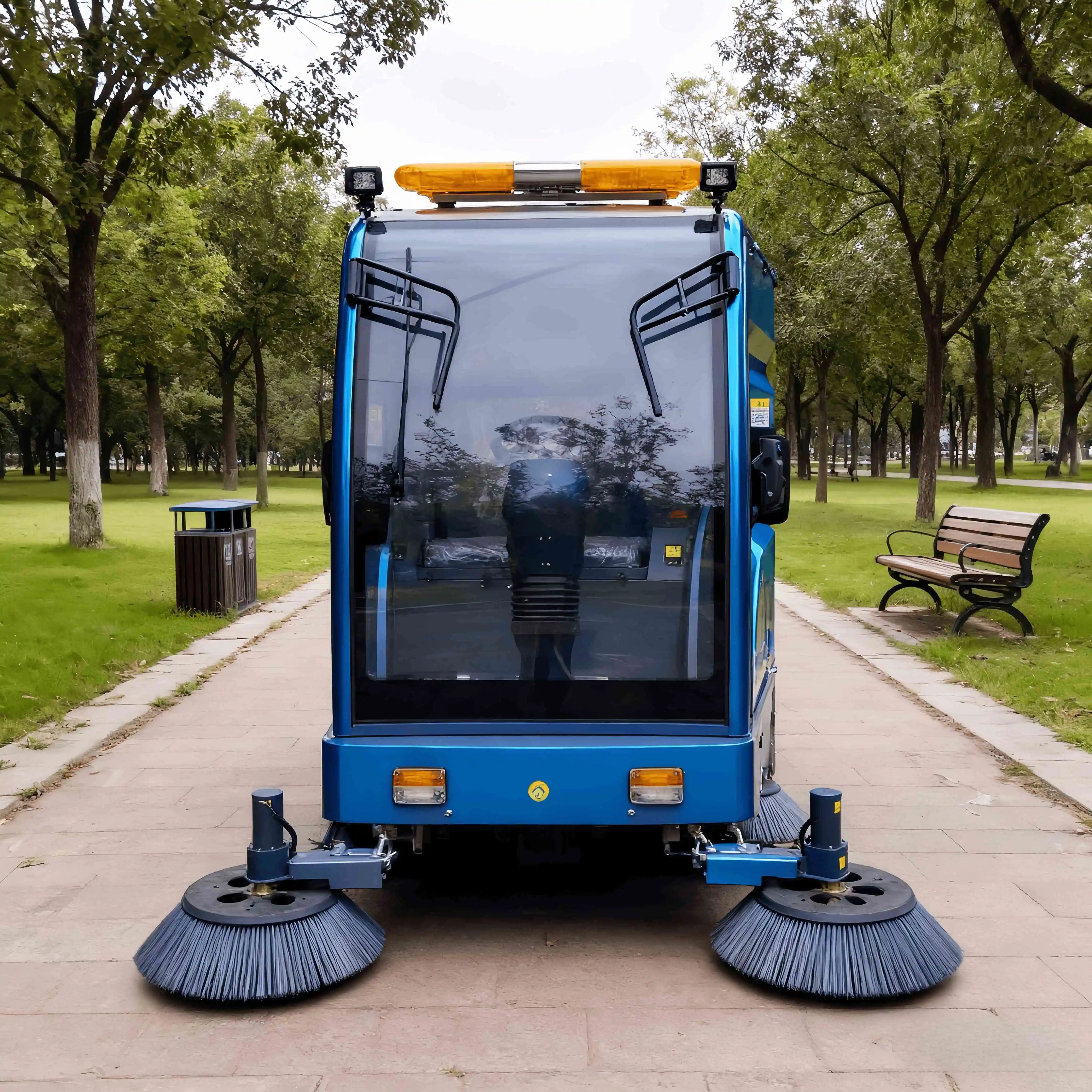 Electric Ride-On Road Sweeper Truck C0nTour DEY X5 3000W Self-Propelled New Vacuum Municipal Commercial Use