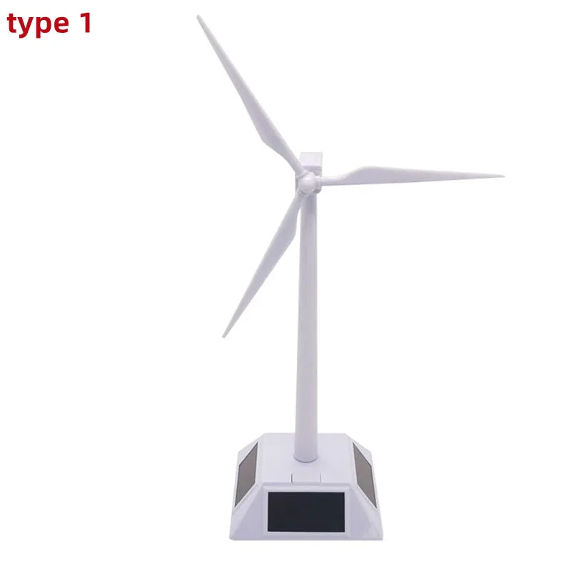 2 in 1 Solar Wind Generator Model Gift Exhibition Stand Windmill Educational Assembly Kit Desktop Decoration Power Generator