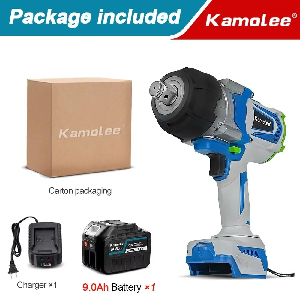 Clé électrique sans balais Kamolee 3/4 pouce 4100NM Clé à chocs Outil électrique pour batterie Makita 18v