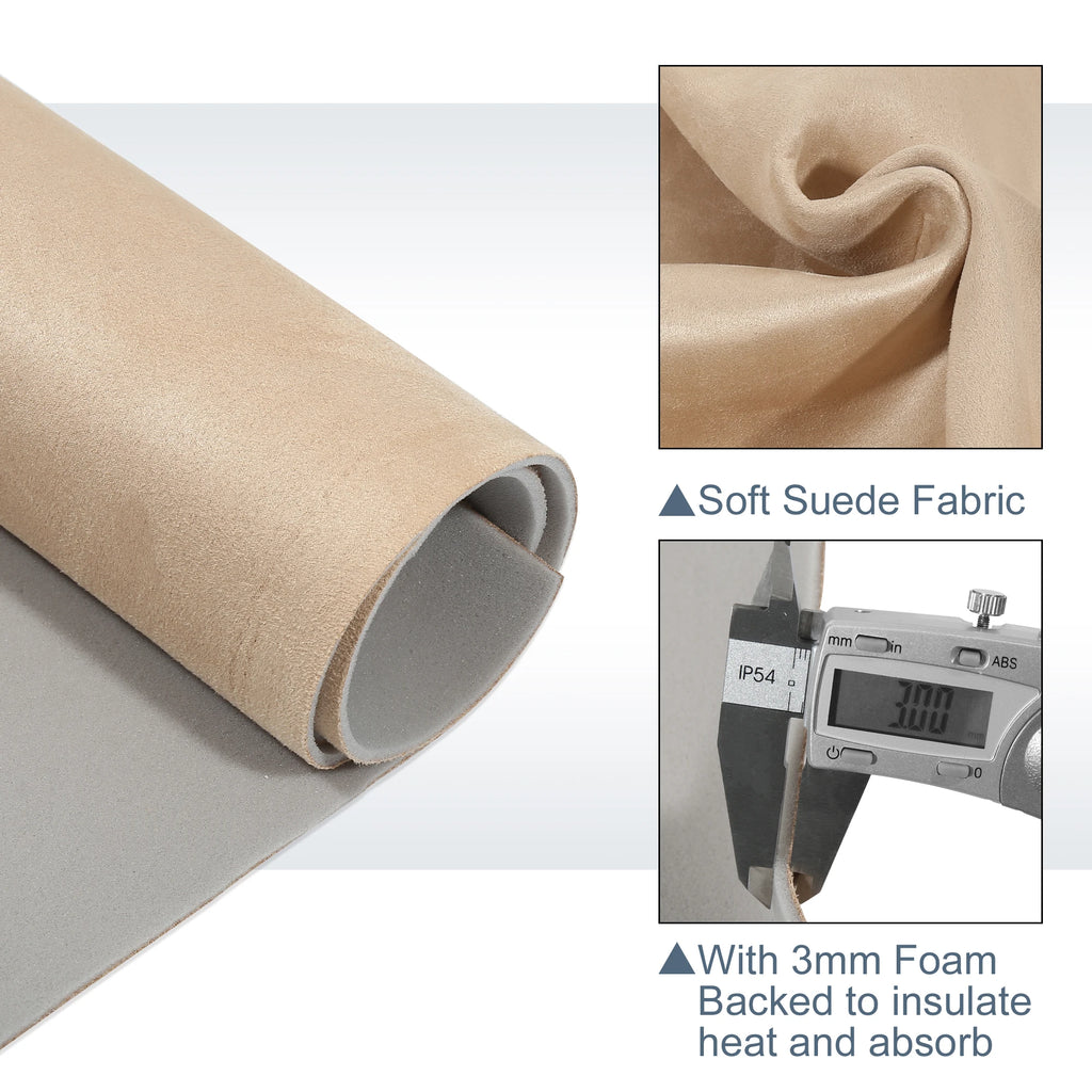 UXCELL Suede Headliner Fabric Foam Backed for Car Truck Interior Trim Protect Aging Broken Faded DIY Replacement 200x152cm