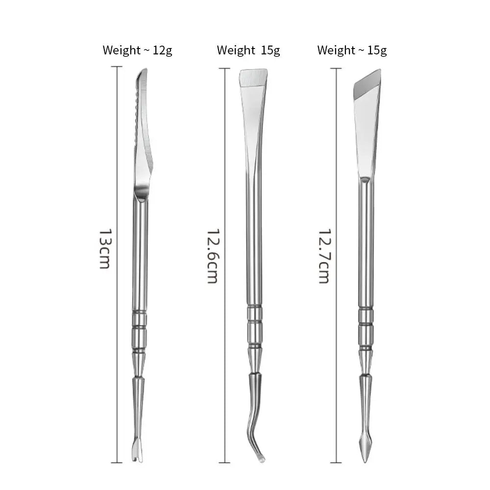 1/3/4pcs Professional Stainless Steel Double-Ended Foot Scraper Toe Nail Care Hook Ingrown Double-Ended Foot Scraper