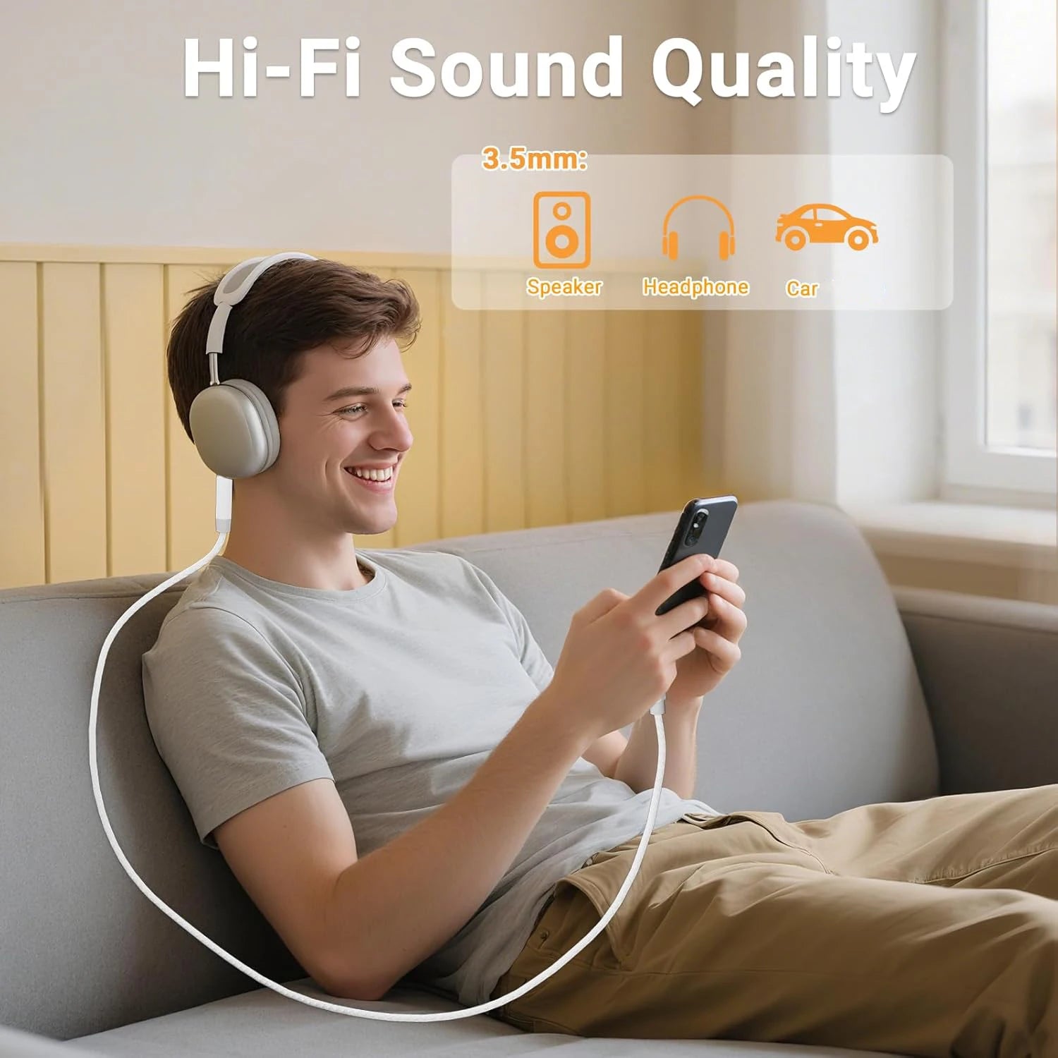 USB C to 3.5mm AUX Audio Cable for iPhone 17 16 15 Samsung Galaxy Xiaomi Type C Jack AUX Cord Adapter for Car Speaker Headphones