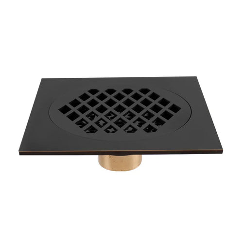 Drain de sol carré 15x15cm en laiton antique/brossé/doré/or rose/noir/bronze/bronze rouge pour salle de bain et salle de douche