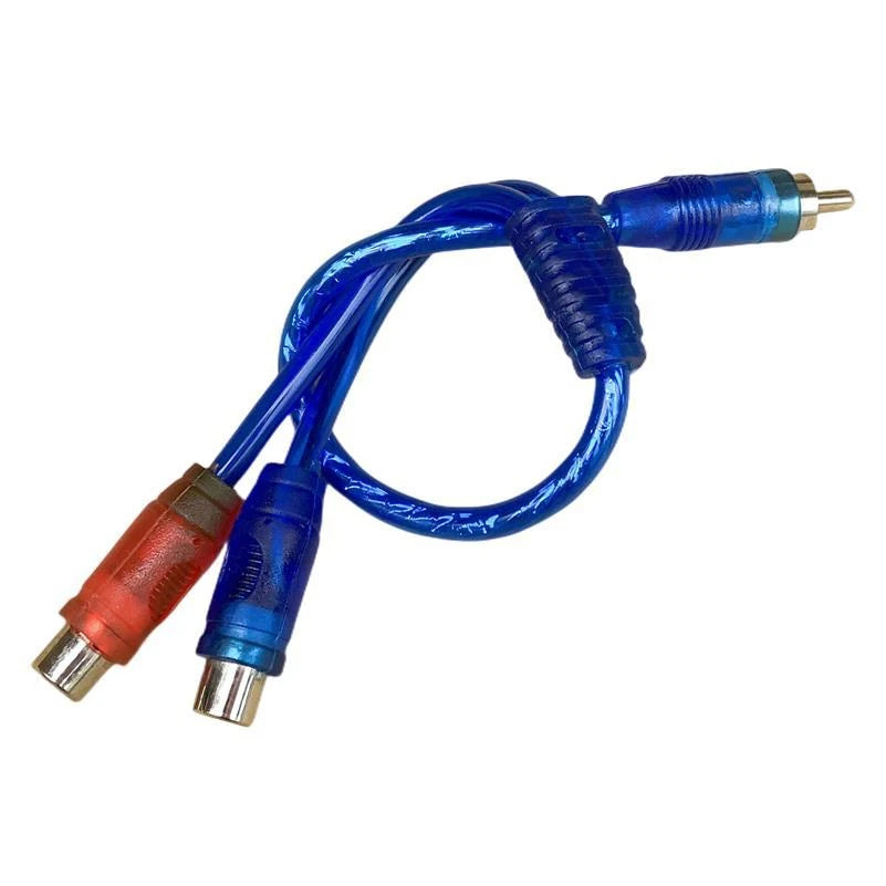 High Quality for Car MP3 Audio RCA 1 Male to 2 Female Y Splitter Cable Adapter Cord Converter for Car AUX Amplifier