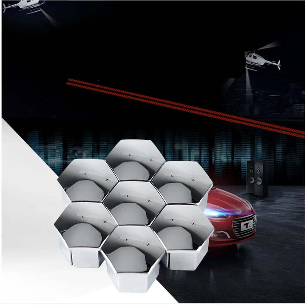 20Pcs Car Wheel Nut Caps Hub Screw Cover 17mm for Mercedes Benz W203 W210 W211 W124 W202 W204 W212 W176 AMG
