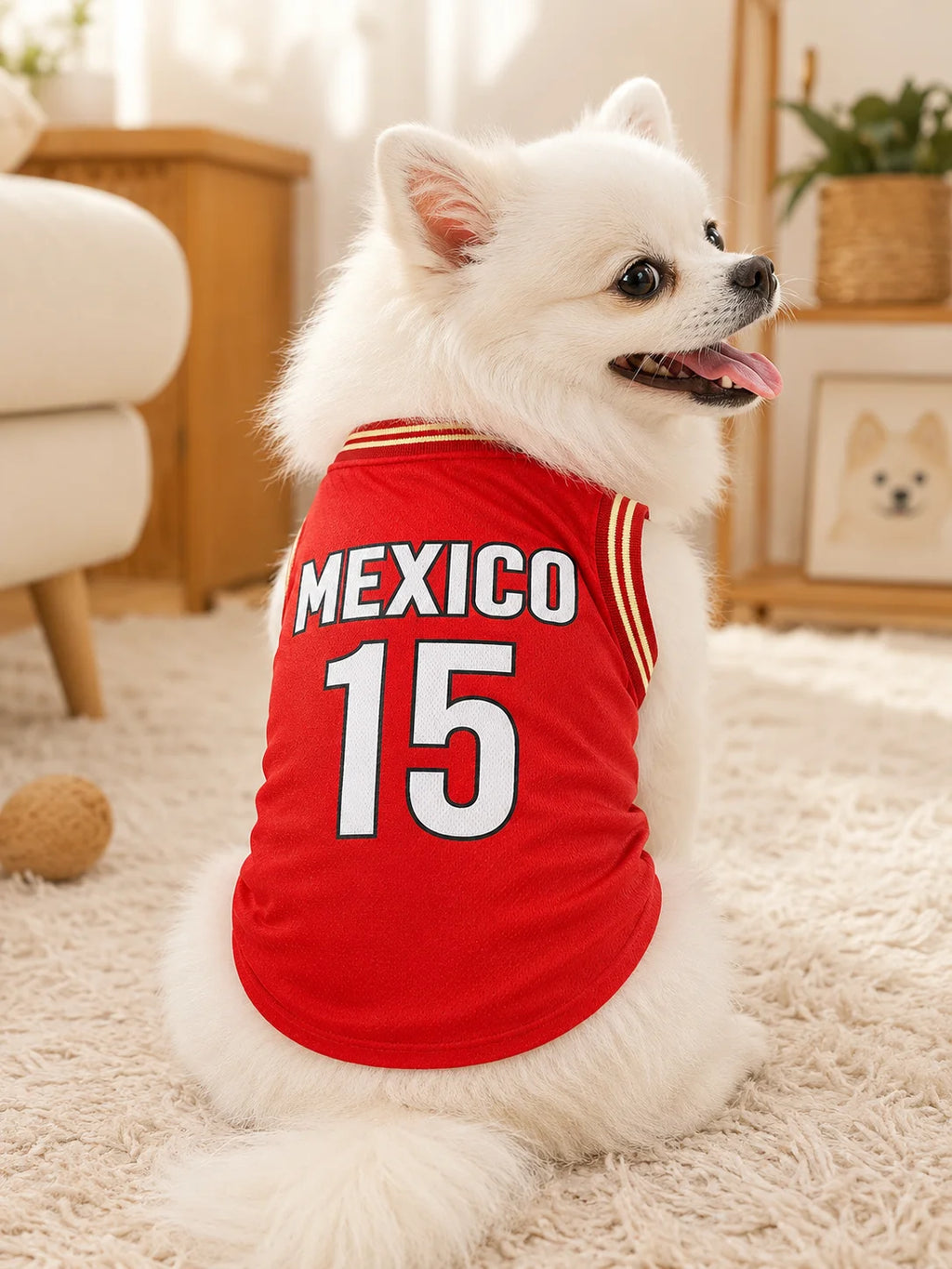 Dog Sports Jersey Portugal Pet Shirt Breathable Mesh Puppy T Shirt Summer Vest Football Style Clothes For Small Medium Pets