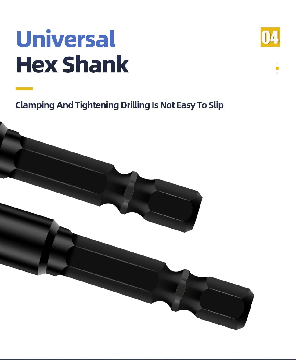 TOOLEYE Cross Hex Drill Bit Set For Concrete Porcelain Tile Glass Metal Multifunction Drill Bits Kit Power Tools Drilling Drills