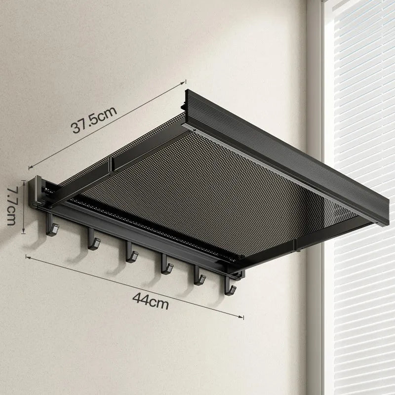 Folding And Retractable Storage Rack In The Bathroom, No Need For Punching Holes, For Storing Clothes, Towels, Towels, And Towel