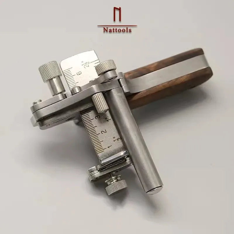 Nattools Professional Manual Belt Cutter 10-60MM Metric And British Dual Scale Adjustable Stainless Steel Leather Cutting Tool