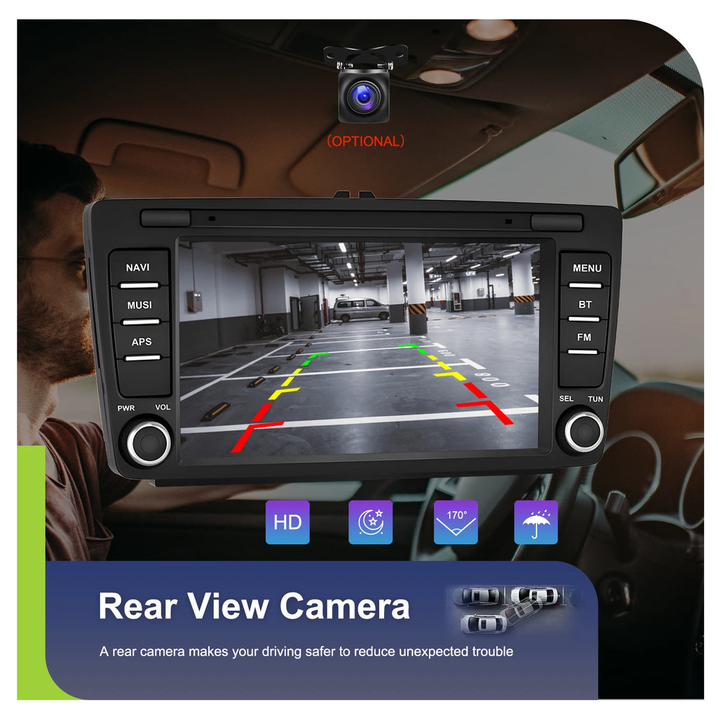 4+64G 8inch Wireless Carplay Android Auto For Skoda Octavia 2 A5 2004-2013 Car Radio CarPlay GPS Navigation WIFI RDS Stereo