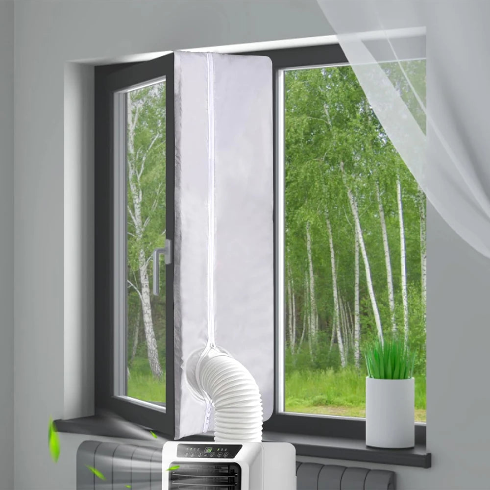 Portable Air Conditioner Window Seal Kit, 300/400CM Universal Window Seal for Mobile AC with Zip Upgraded Waterproof Window Seal