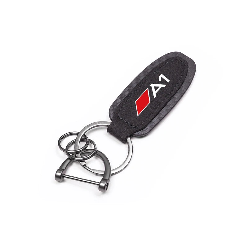 Carbon Fiber Car Keychain Man Women Keyring Gifts Key Organizer For Audi A3 A4 A5 A6 A7 A1 A2 A8 Q1 Q2 Q3 Q4 Q5 Q6 Q7 Q8 TT RS3