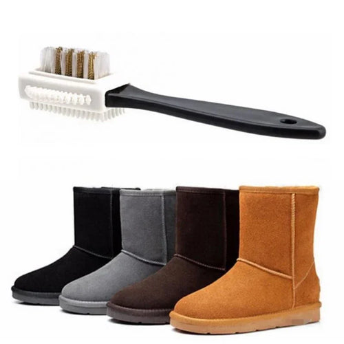 1/2PCS 3-sided S-type Cleaning Brush Suede Suede Snow Boots Cleaning Copper Wire Shoe Brush Cleaning Tool