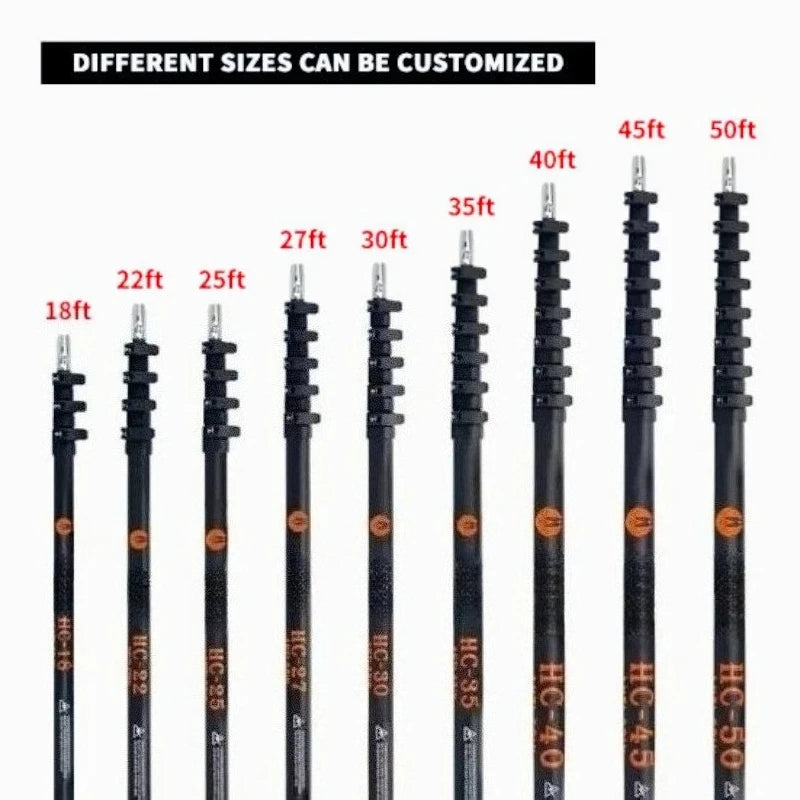3K Carbon Fiber Telescopic Cleaning Rod Multi-Functional Solar Panel Cleaner HC4509 Eco-Friendly Efficient Dust Removal Tool