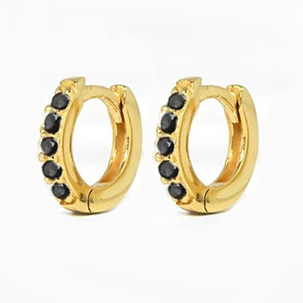 2Pcs Rainbow Little Huggies Stainless Steel Hoop Earrings Girl Tiny Rings Cartilage Small Helix Piercing Tragus Circle Men Hoops