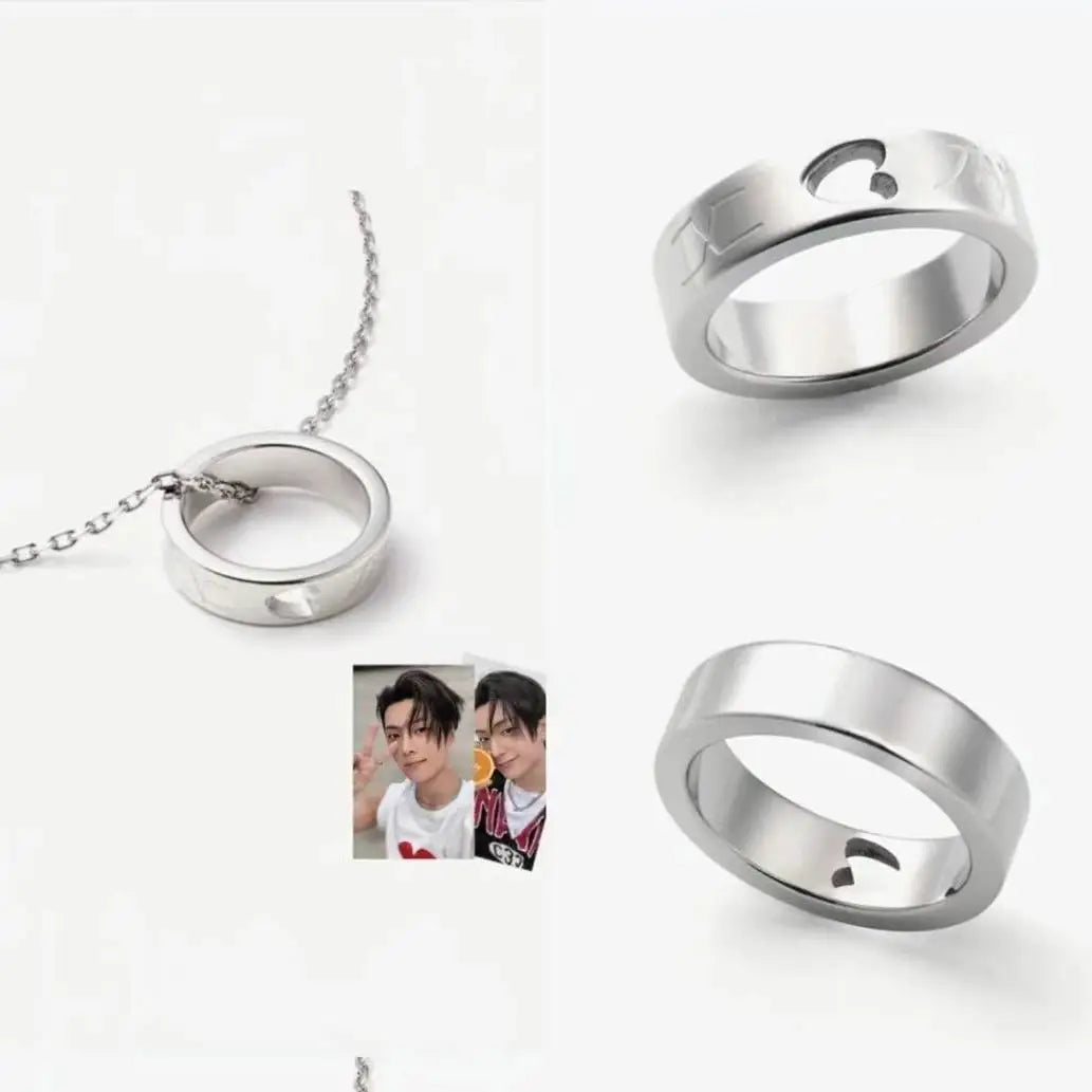 Jungwon Heeseung Jay Jake Niki Sunoo Sunghoon Cool Fan Support Rings and Necklaces Surrounding Popular Korean Idol Boy Groups
