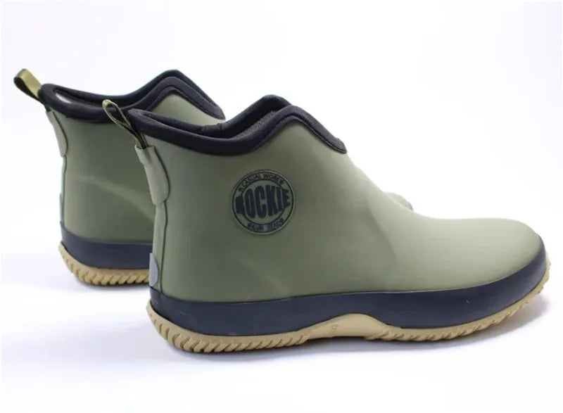 Men Rain Boots Outdoor Non Slip Fishing Boot Rubber Galoshes Men Ankle Rain Boots Waterproof Garden Work Shoes Botas Para Lluvia