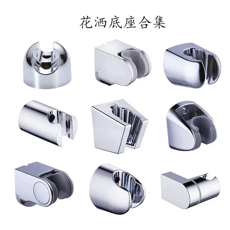 1 support de pomme de douche mural en ABS, supports de montage de douche réglables, base de fixation de pommeau de douche, accessoires de salle de bain