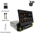 Universal 1Din Car Radio 7 Inch Electric Retractable Touch Screen MP5 Player Wireless Carplay Mirror Link Multimedia Autoradio