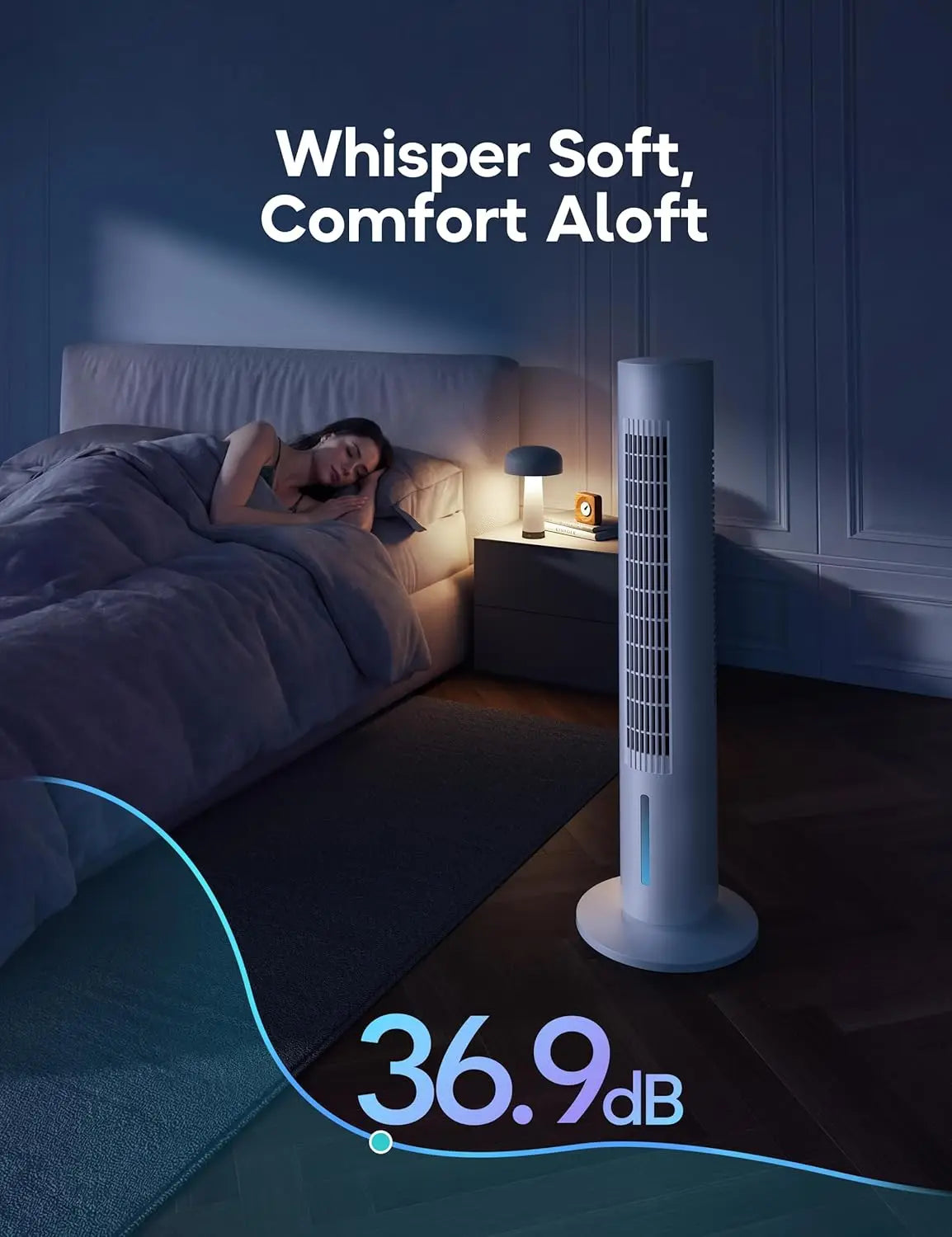 Portable Evaporative Air Cooler, 35in No Window Needed, 7H Timer, 4 Modes, Remote, 140° Oscillation, Quiet AC for Bedroom, White