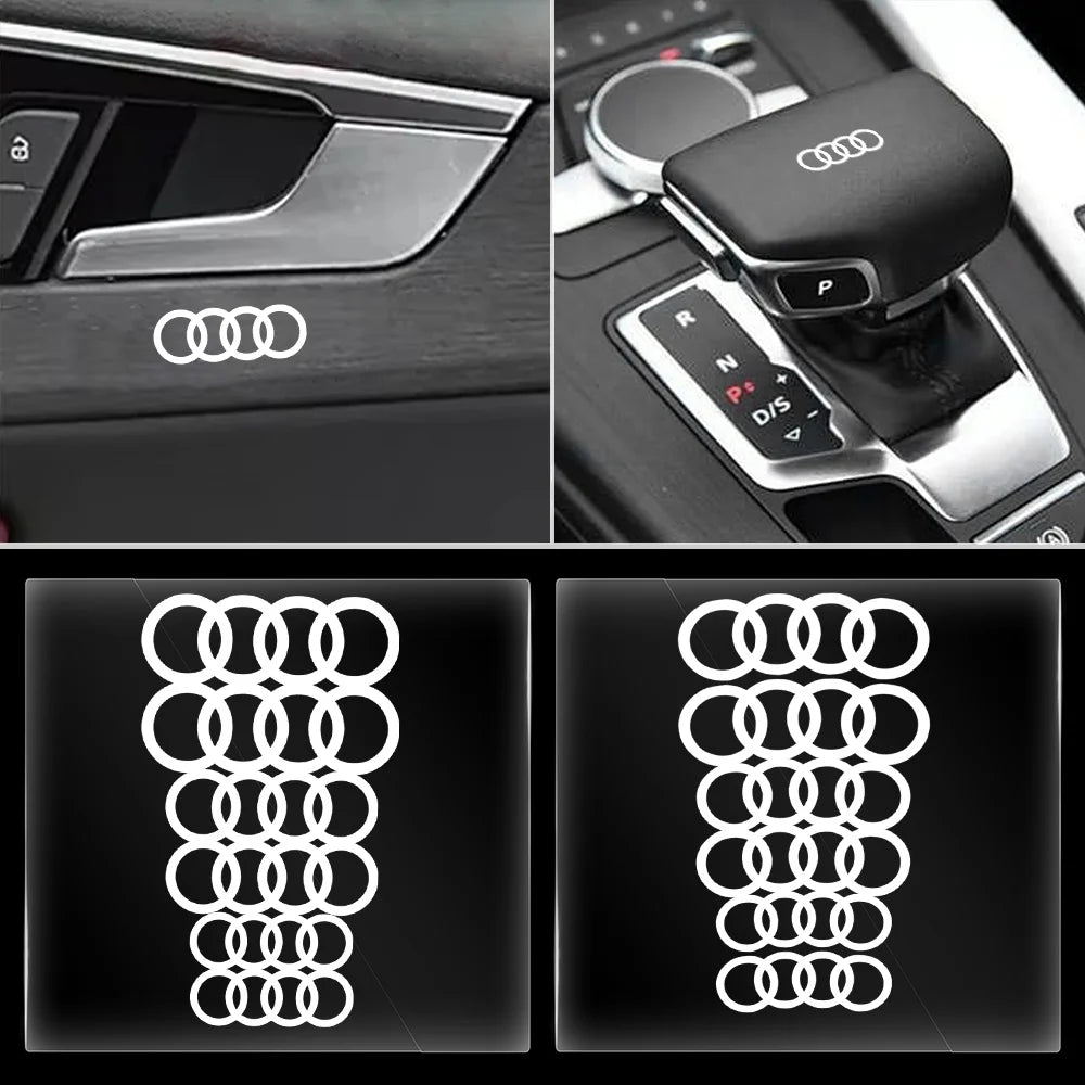 6pcs/set Heat Resistance Caliper Decals Wheel Decor Vinyl Sticker For Audi Sline TT RS A4 B7 B8 B9 A3 8P 8V 8L A5 A6 A1 A7 A8 C6