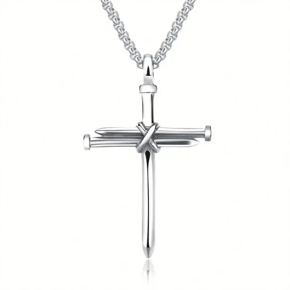 Mens Jewellery Black Stainless Steel Necklace Cross Pendant-Chain Necklace Gift for Men Wholesale