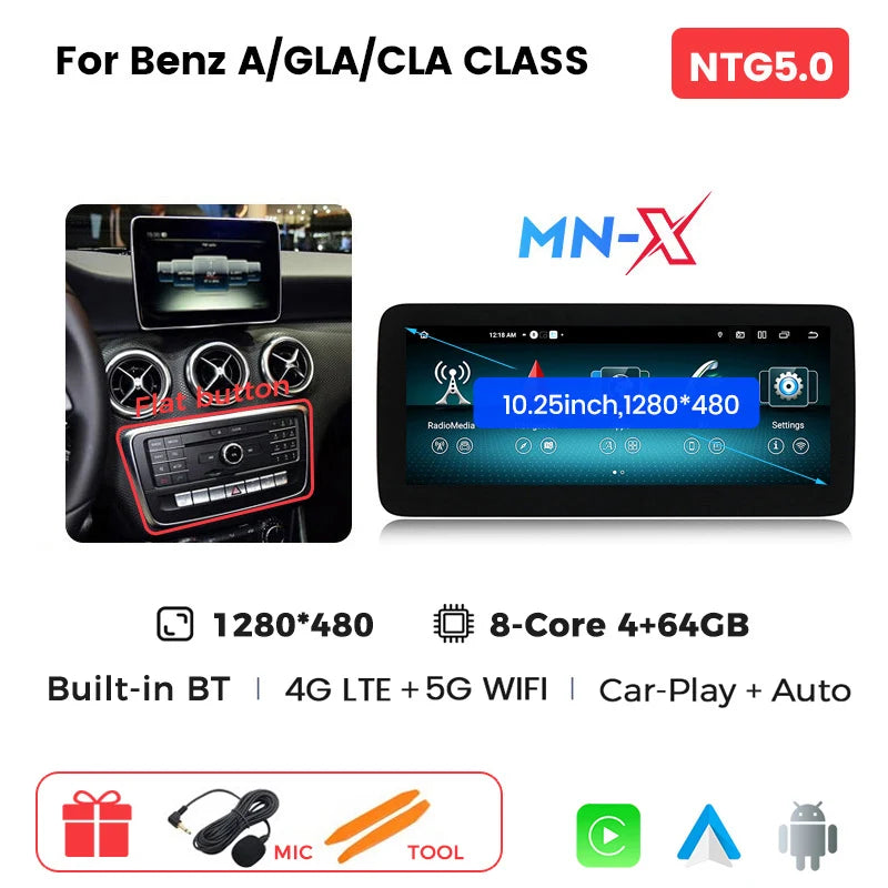 Android 14 Wireless CarPlay Car Radio