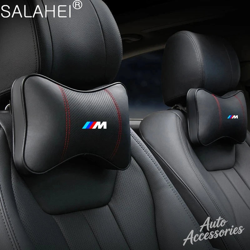 Car Seat Neck Pillow Headrest Rest Cushion Seat Belt Shoulder Pad For BMW M E39 E46 E90 E60 F10 F11 F20 F30 F34 M1 M2 M3 sticker