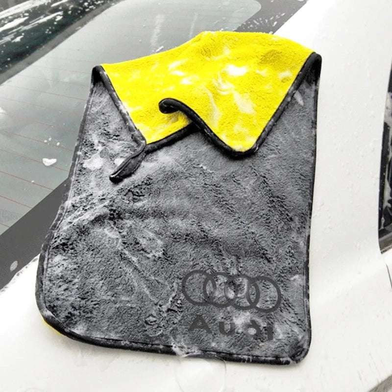 Car Wash Microfiber Towel Auto Cleaning Drying Cloth For Audi Sline A1 A3 A4 A5 A6 A7 A8 Q2 Q3 Q5 Q7 Q8 S1 S3 RS5 TT Accessories